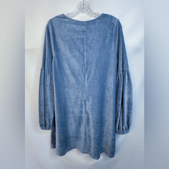 Altar’d State Midi Textured Velour Dress Cottagecore Minimalist Cozy Stretch - Picture 4 of 7